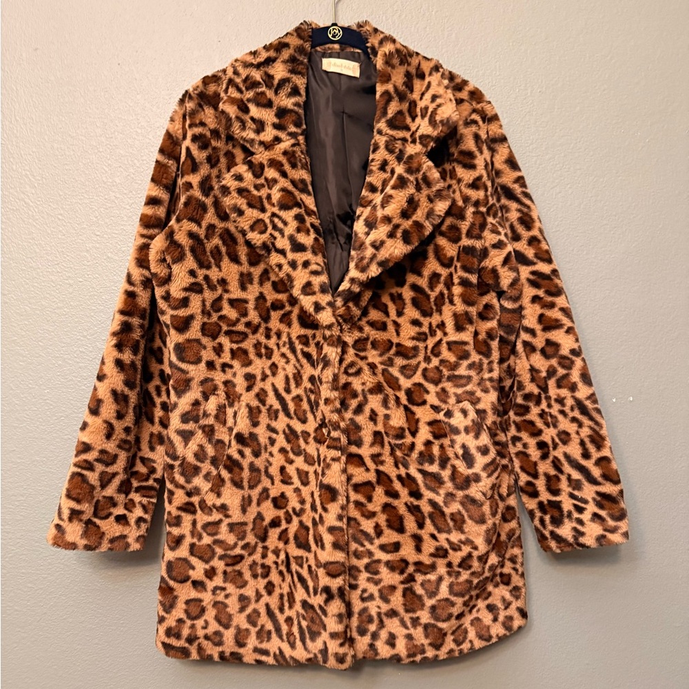 Alter’d State Animal print coat Size Medium - Picture 4 of 11